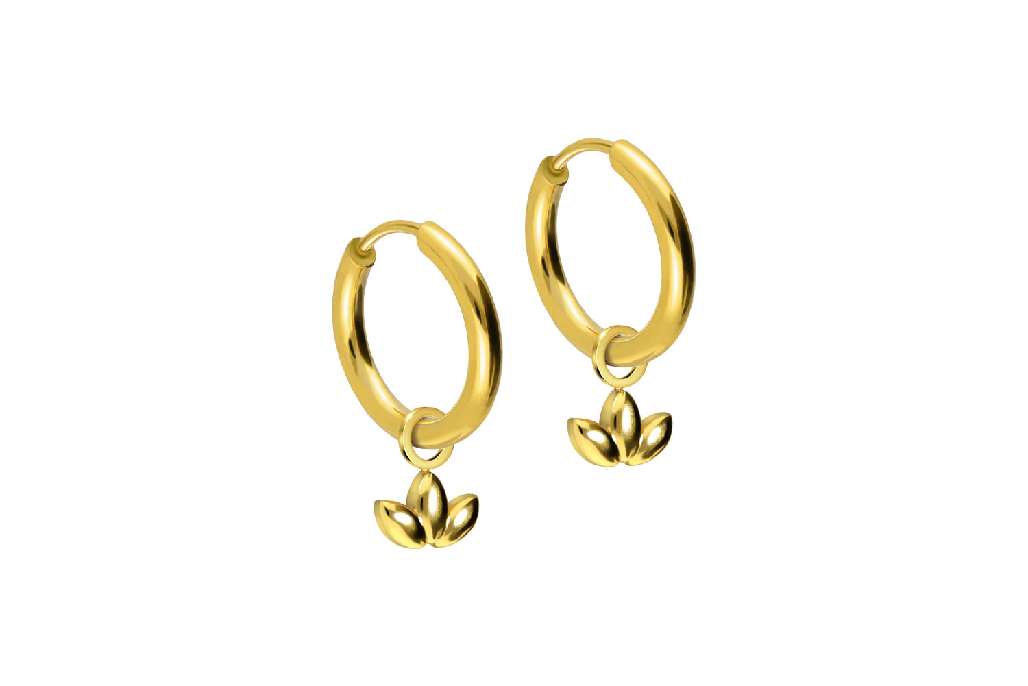 Chirurgenstahl Ohrclicker Creolen LOTUSBLÜTE von Piercingline